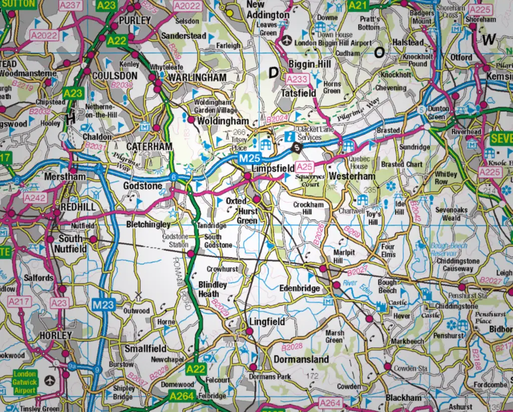 Willpowered Design professional web design and business automation service area coverage for Oxted, RH8 and surrounding villages in Kent.