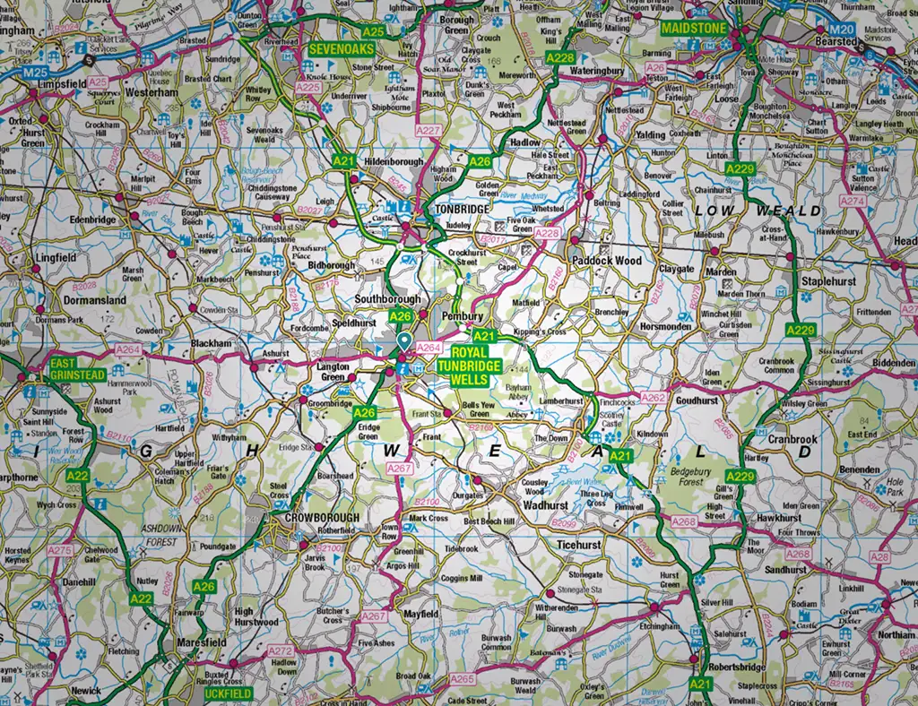 Willpowered Design professional web design and business automation service area coverage for Tunbridge Wells, TN1, TN2, TN4 and surrounding villages in Kent.